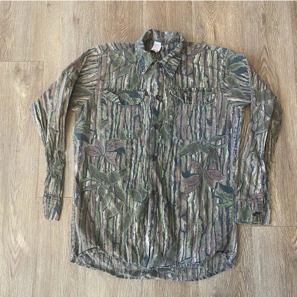 Vtg Realtree Camo Hunt Shirt Button Up Women's Size Small - Picture 1 of 5